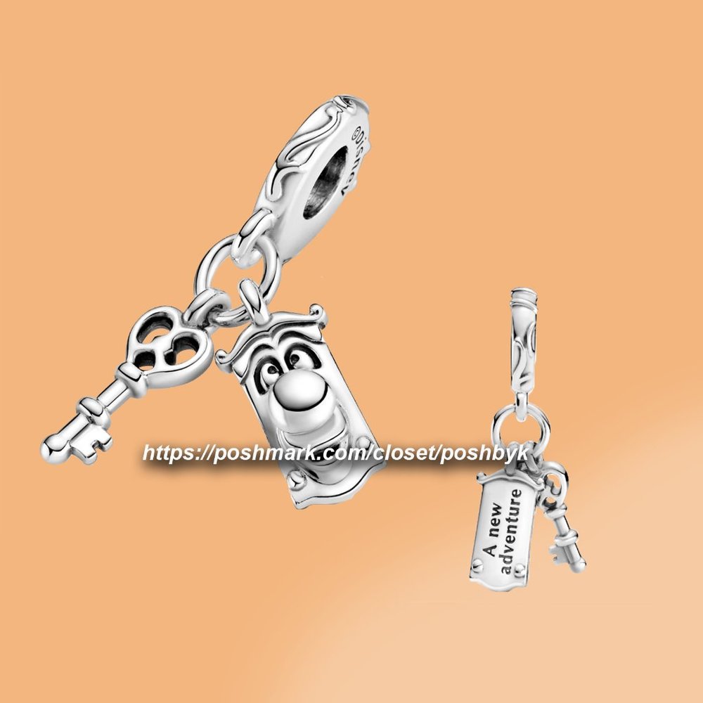 Pandora Alice in Wonderland Key Charm Silver ALE S925 Disney Jewelry 799344C00